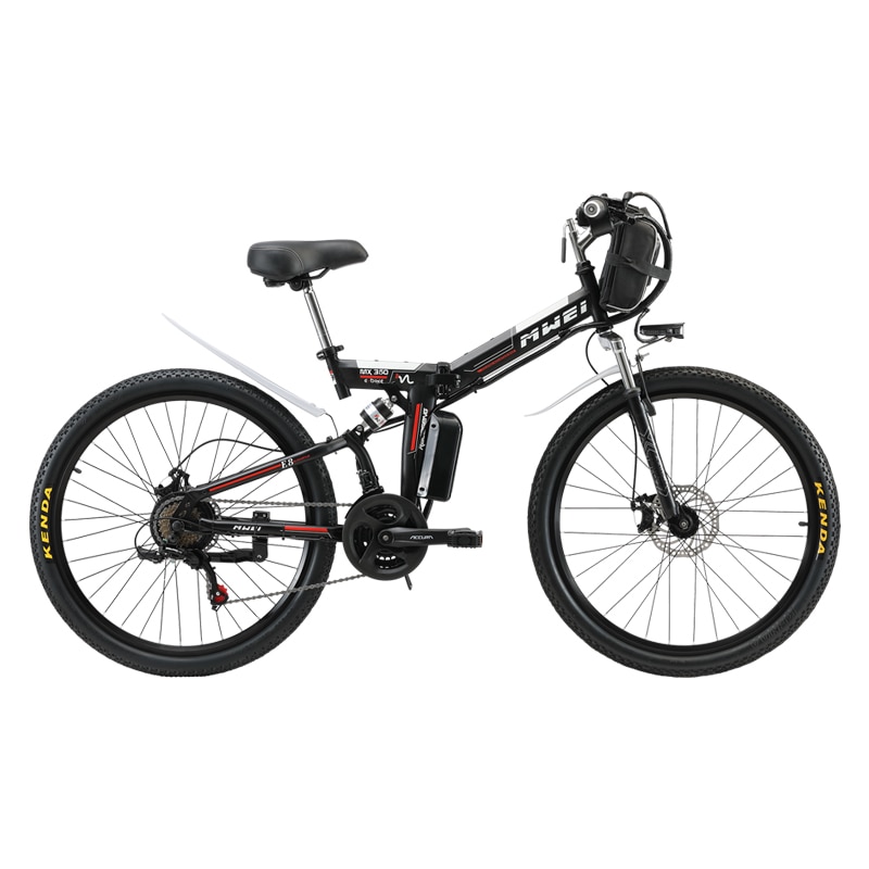 26 인치 접이식 전기 보조 자전거 48v 직접 구동 뒷바퀴 모터, 리튬 이온 배터리 출퇴근 이륜 ebike
